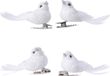 Decoris Kaemingk B.V. Deco koppel duiven Deco vogels met clip wit L5cm 4 st