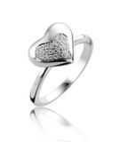 Orphelia Ring Hart Pave Zirconium Zilver 925 R-2081/56