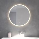Loevschall Atlas Ronde badkamerspiegel met verlichting, led-spiegel met aanraakschakelaar, verstelbare ronde badkamerspiegel met verlichting, 60 cm