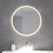 Loevschall Atlas Ronde badkamerspiegel met verlichting, led-spiegel met aanraakschakelaar, verstelbare ronde badkamerspiegel met verlichting, 60 cm