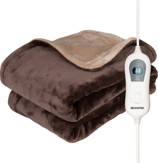 Auronic Elektrische Warmtedeken - 2 Persoons - 200x180cm - Bruin