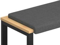 vidaXL Coussin de banc tissu gris foncé profondeur 35 cm