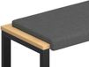vidaXL Coussin de banc tissu gris foncé profondeur 35 cm