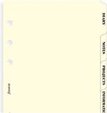 Persoonlijk Filofax - vulling personal - tabbladen onderwerp - crème