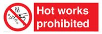 Hot Works L62 bord verboden, 600 x 200 mm