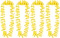 Boland Hawaii krans/slinger - 4x - Tropische kleuren geel - Bloemen hals slingers