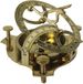 BeiJingLiangPinJiaZuoKeJiWenHuaFaZhanYouXianGongSi Brass sundial with compass - 4 inch - Gold
