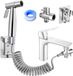 Unyqoos Roestvrijstalen Handdouche Set voor Bidet en Toilet