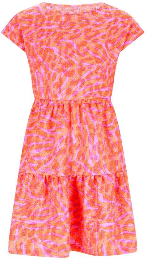B.Nosy Y602-5847 meisjes jurk oranje paars - Maat 134/140
