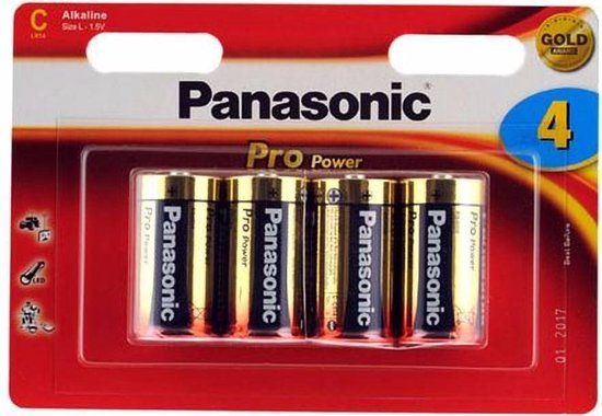 Panasonic LR14PPG4BW C Cell batterij (4 stuks)