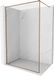 Mexen Kioto-F paroi de douche Walk-in avec cadre 115 x 202 cm, transparent 8 mm, or rose
