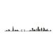 The Line - London V2 - Wanddecoratie silhouet - Skyline - 50 cm - zwart