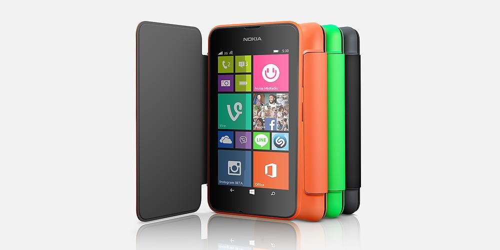 Nokia Lumia 530 Flip Case Grn
