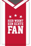 waakbord 020 Fan waakbord - decoratief metalen bord voor voetbalfans - A4 formaat - 21 x 29,7 cm