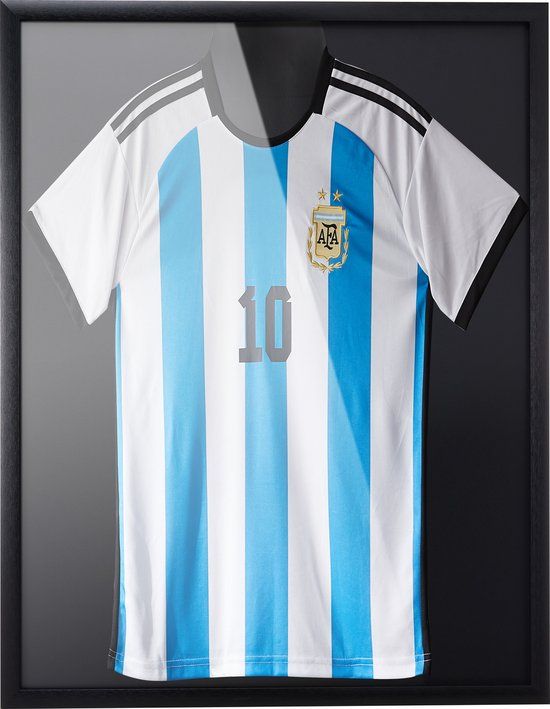 Acaza XL 70x90cm 3D Box Frame - Black - For Football, Basketball or Cycling Shirts