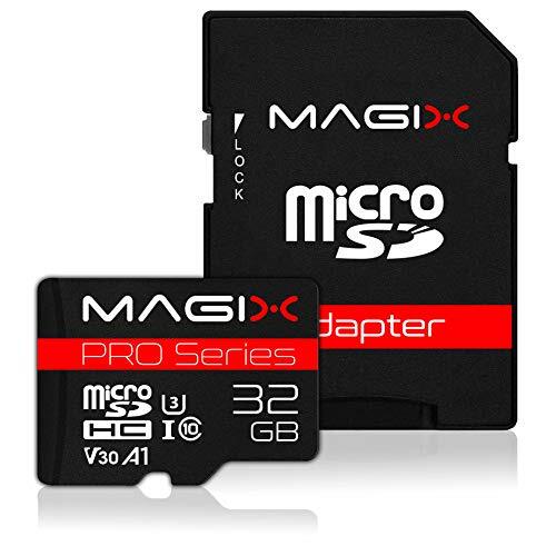 MAGIX MicroSD-kaart PRO Series Class10 V30 + SD-adapter, leessnelheid tot 100 MB/s (32 GB)
