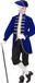 Widmann Venetiaanse Edelman Grimaldi Kostuum Blauw Polyester Maat L