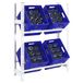 Simon Simonbottle Rek voor kratten, 4 boxen, 2 planken, 100 kg, 1000 x 800 x 300 mm, wit