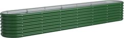 vidaXL Jardinière 260x40x36 cm acier galvanisé vert