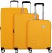 American Tourister Summer Square 4 wielen Kofferset 3-delig met uitbreidingsplooi - Harde bagage - TSA slot - sunshine yellow