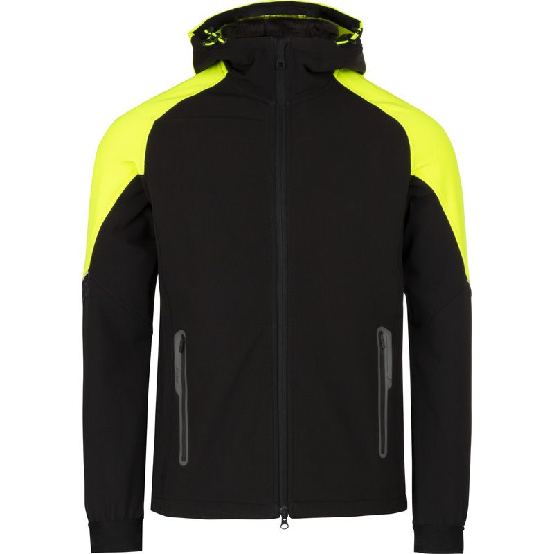 Snickers FlexiWork hoodie met rits 8025 S neon geel