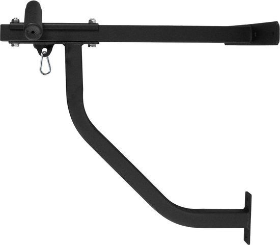 VirtuFit Bokszak Muurbeugel met Optrekstang - Zwart