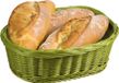 Kesper Brood/fruit mandje - gevlochten kunststof - olijfgroen - ovaal - L29 x B23 x H9 cm