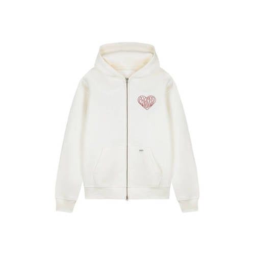 Croyez Sweatvest met Backprint Ecru