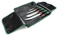 Sanelli Premana Professional Line 5-delige grillmessenset, keukenrol, zwart/groen/rood