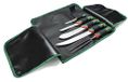 Sanelli Premana Professional Line 5-delige grillmessenset, keukenrol, zwart/groen/rood
