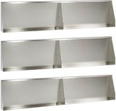 vidaXL Keermuur 6 st 100 x 12 x 50 cm Roestvrij staal
