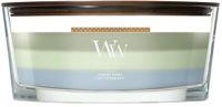 WoodWick Hearthwick - Trilogy Verdant Woods - Bougie parfumée ellipse - 50 heures de combustion