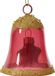 Decoris Klok glas l6.2b6.2h7.5 cm vrz kerst