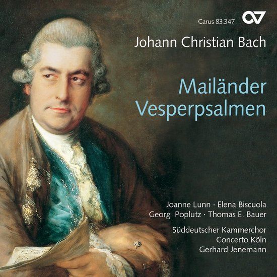 J.C. Bach: Mailänder Vesperpsalmen (2 CD) - Suddeutscher Kammerchor, Concerto Köln, Gerhard Jenemann