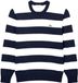 Lacoste Classic Fit trui ronde hals wit/blauw, gestreept