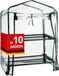 FLOORDIREKT Kas Casabella - Serre de jardin - Transparent - avec 2 niveaux de rangement 68 x 49 x 96 cm