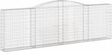 vidaXL Gabion arch - 400x30x120/140 cm - galvanized iron