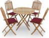 Maison Exclusive - Salon de jardin 5 pièces avec coussins, pliable, en bambou