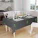 Bonamaison Tafelkleed, Anti-Mold, Sneldrogend, Waterdicht, 100% Polyester Tafellaken, Neon groene rook, 140 x 160 Cm