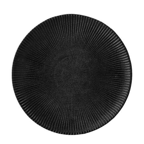 Bloomingville Neri Ontbijtbord - Ø23 cm - Zwart - Keramiek