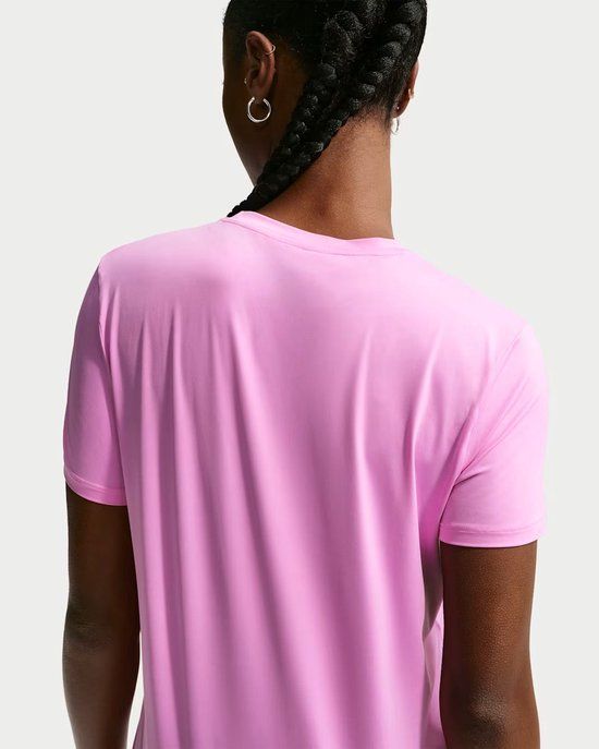 Nike One Classic Dri-FIT Dames Trainingsshirt Korte Mouw Paars