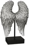 Boutique Uniek Decoratieve sculptuur met vleugels - Zilver - Beton - 30 cm