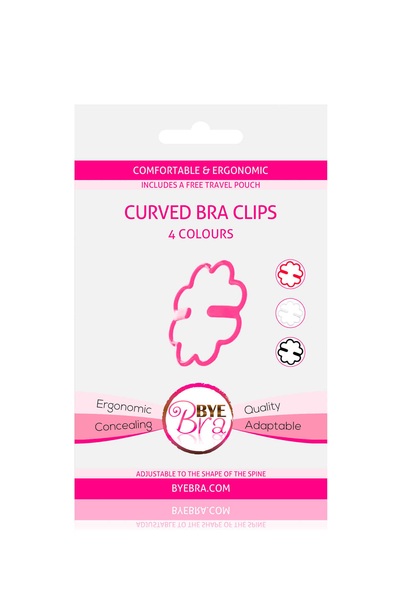 Bye Bra 4 Curved Bra Clips