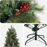 vidaXL Kunstmatige Inklapbare Kerstboom 180 cm PVC en Metaal Groen
