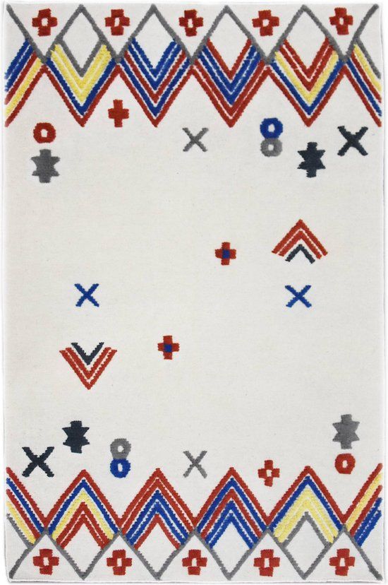 Bakero Mexico Vloerkleed - Ivoorkleurig - Wol - Rechthoek - 160 x 230 cm