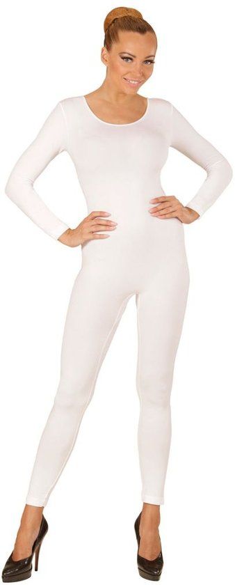 Widmann Unicolor Body Volwassen Lang Wit Vrouw Small / Medium Carnaval kostuum Verkleedkleding