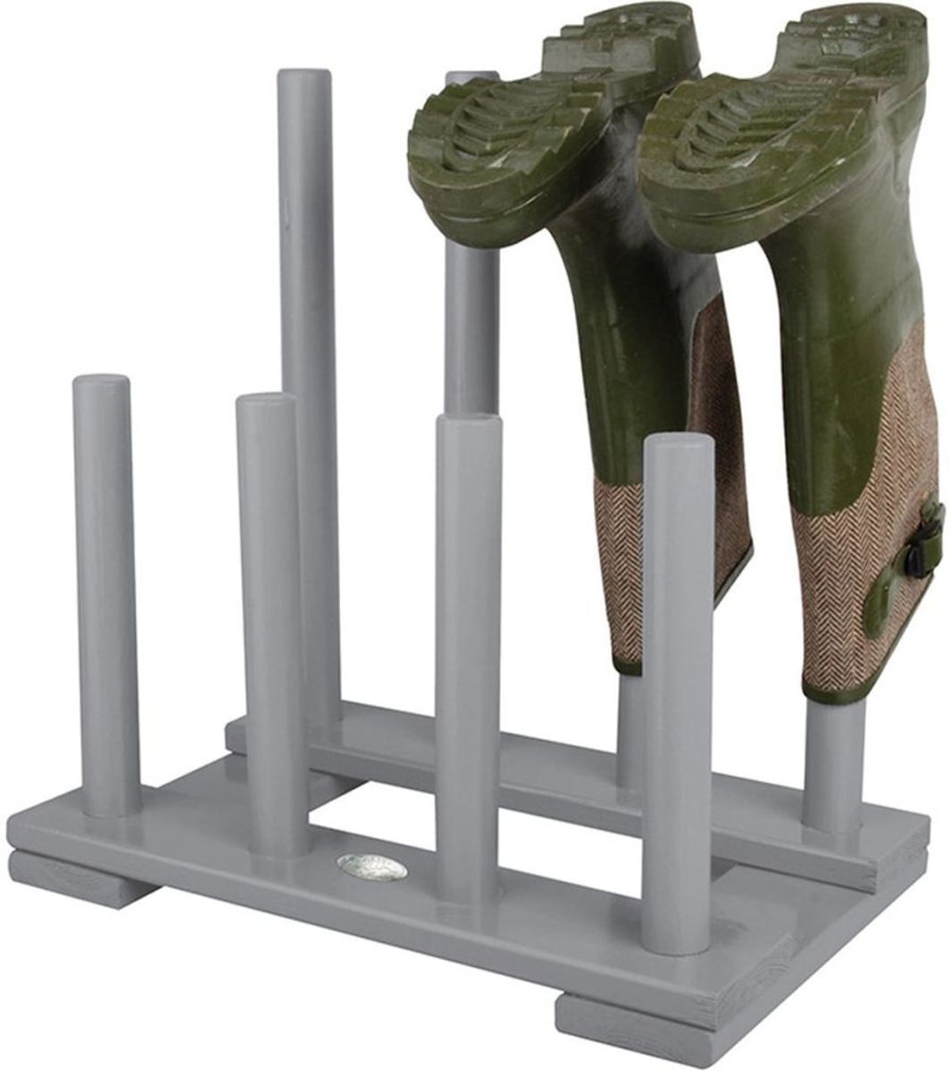 Esschert Design Laarzenrek grijs - wit