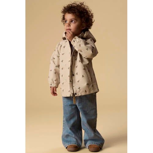 LIL' ATELIER MINI regenjas met print - beige