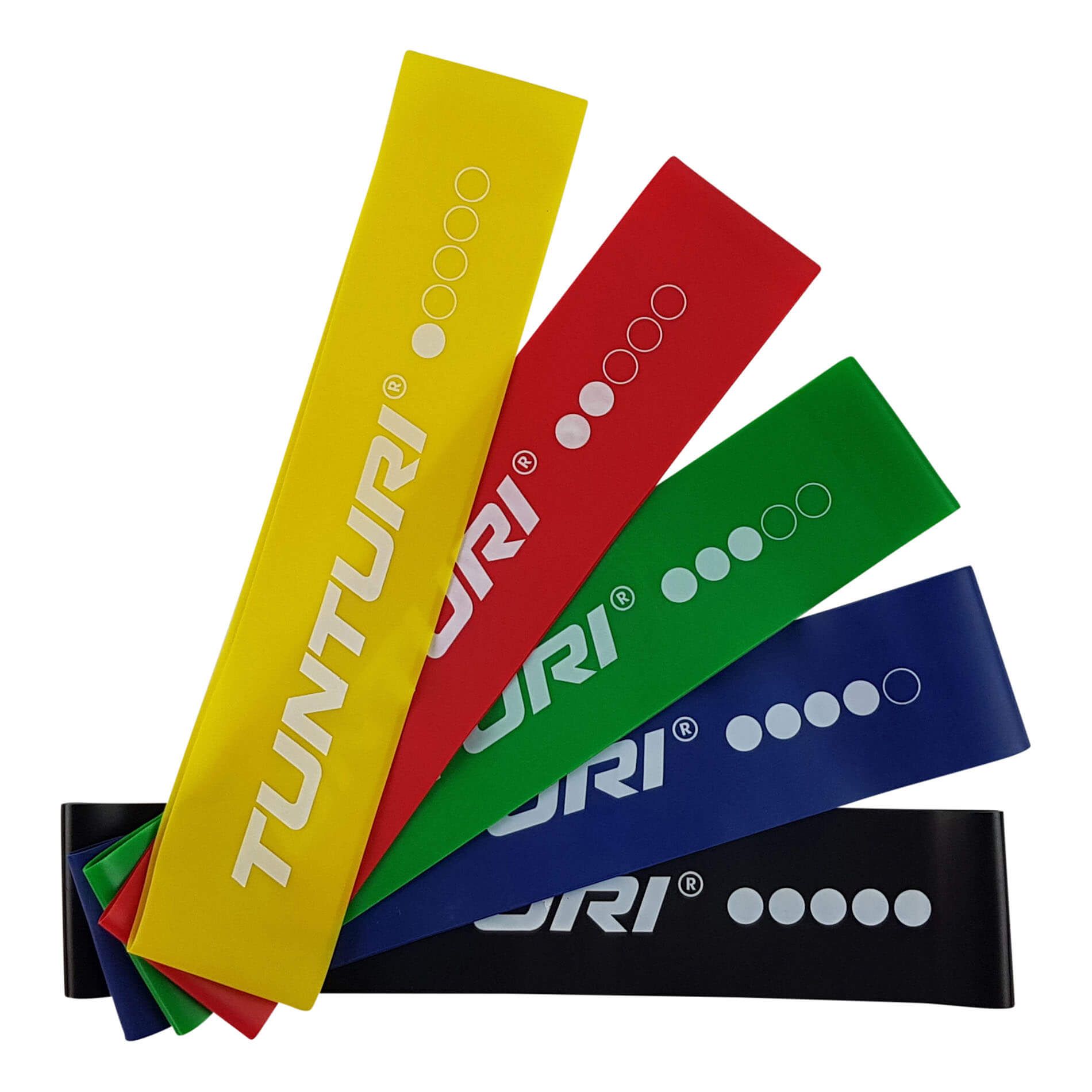 Tunturi Oefenbanden Set - 5 stuks - Latex - Multi