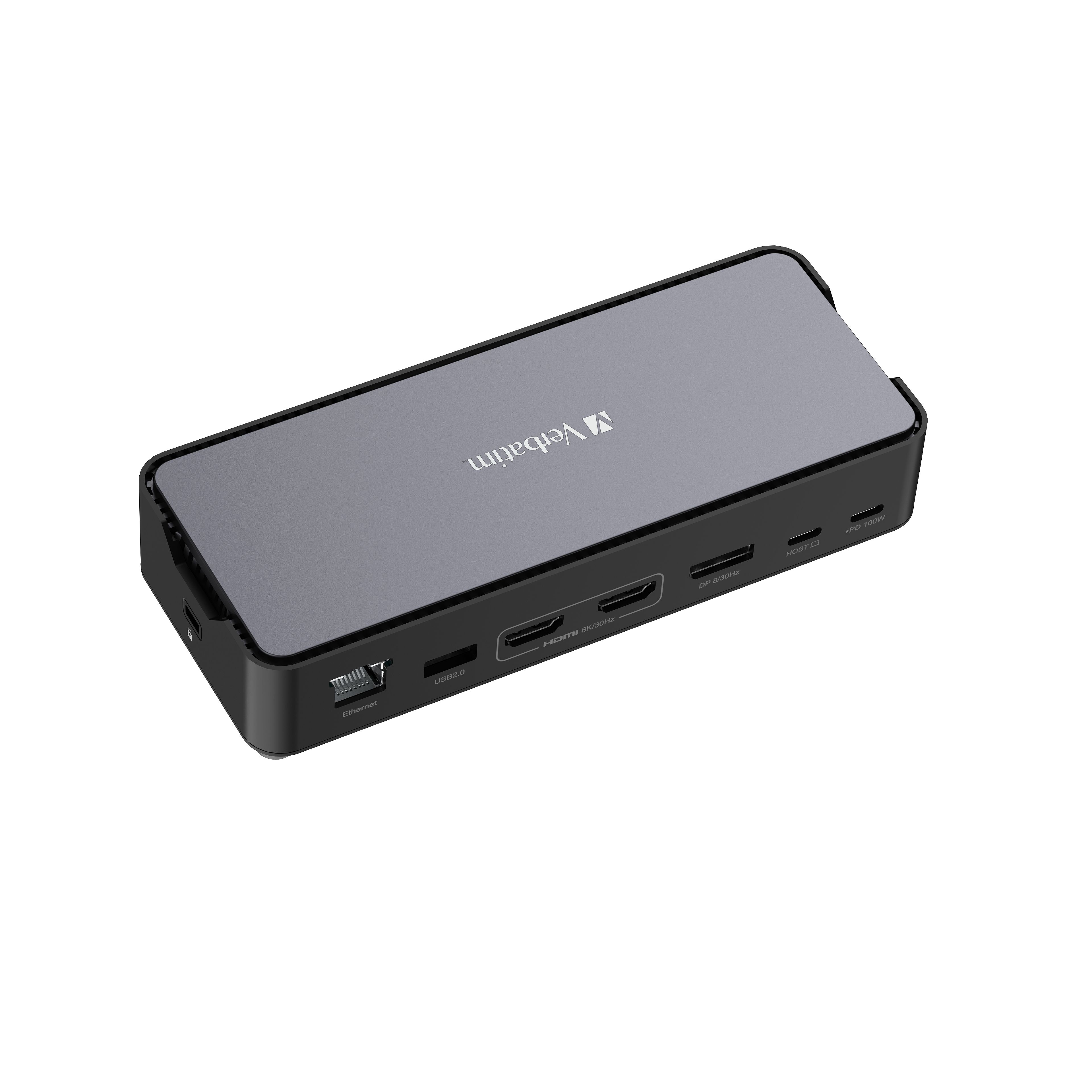 Verbatim USB-C Pro 15-Port Docking Station - 8K, 100W PD, HDMI, DP, Ethernet, SD, USB 3.2